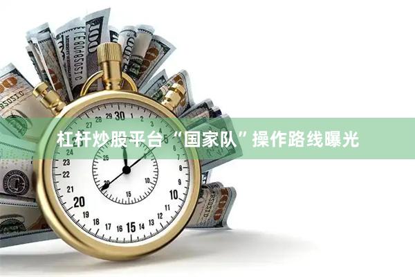 杠杆炒股平台 “国家队”操作路线曝光