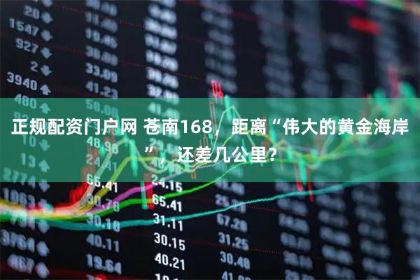 正规配资门户网 苍南168，距离“伟大的黄金海岸”，还差几公里？